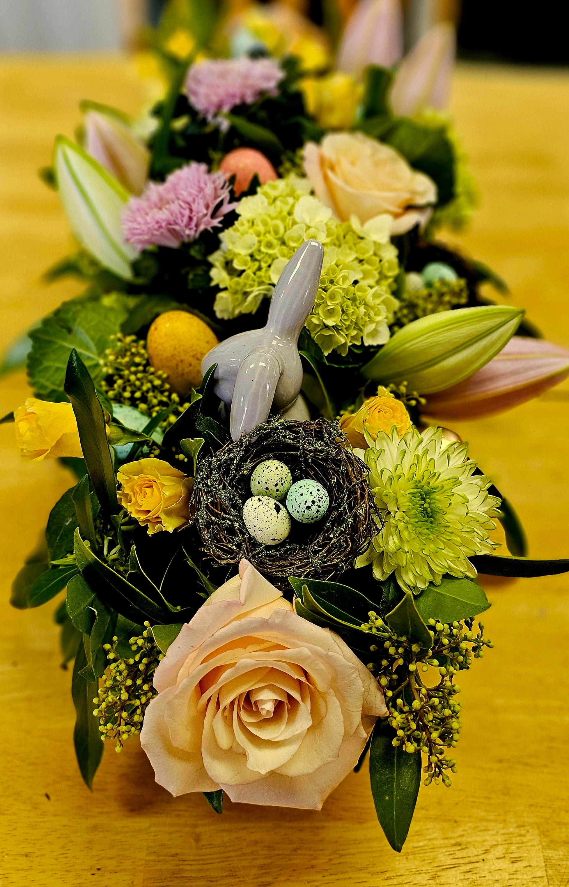 Hoppy thoughts and Bunny wishes centerpiece