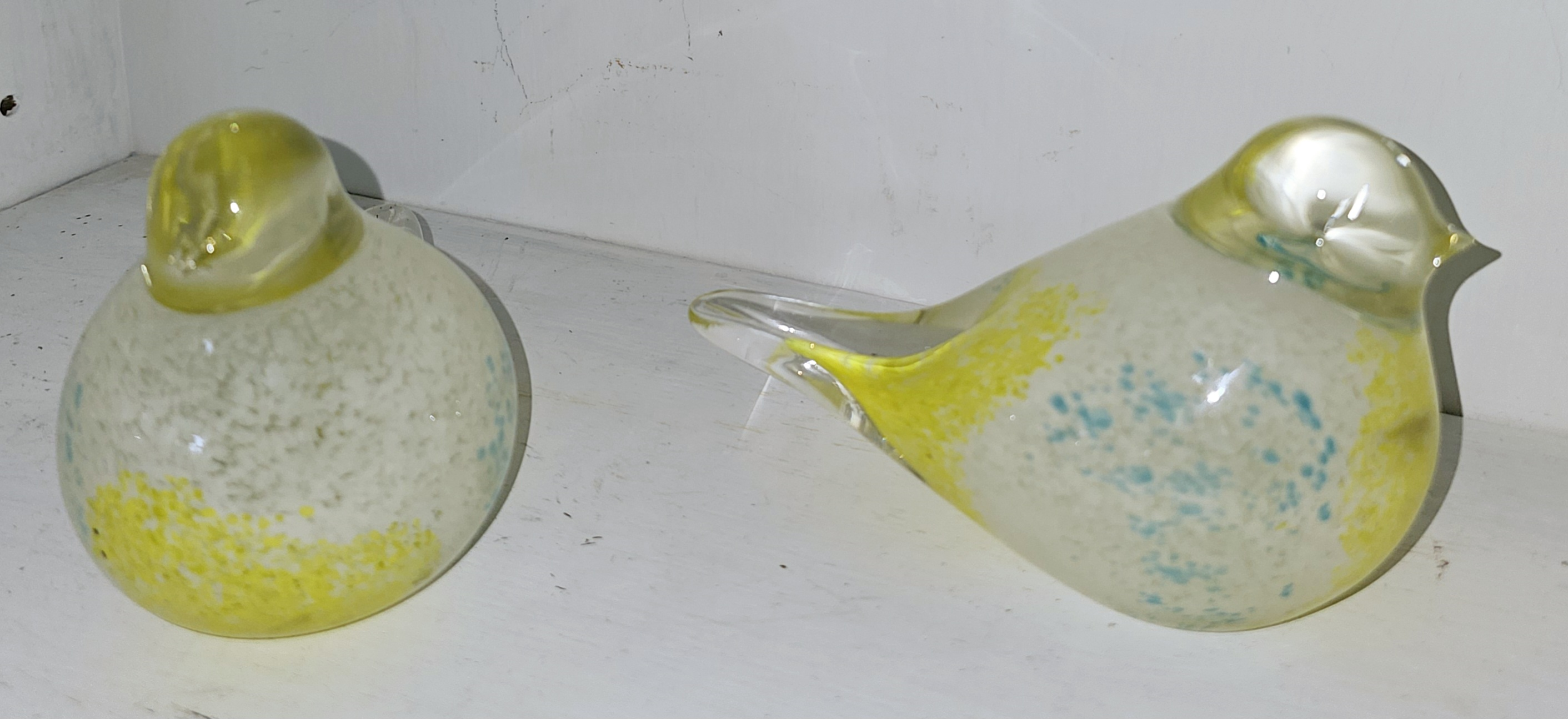 Glass bird Yellow