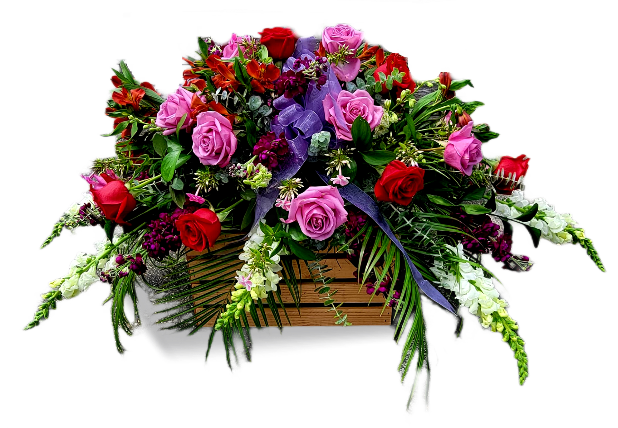 Deep twighlight casket spray