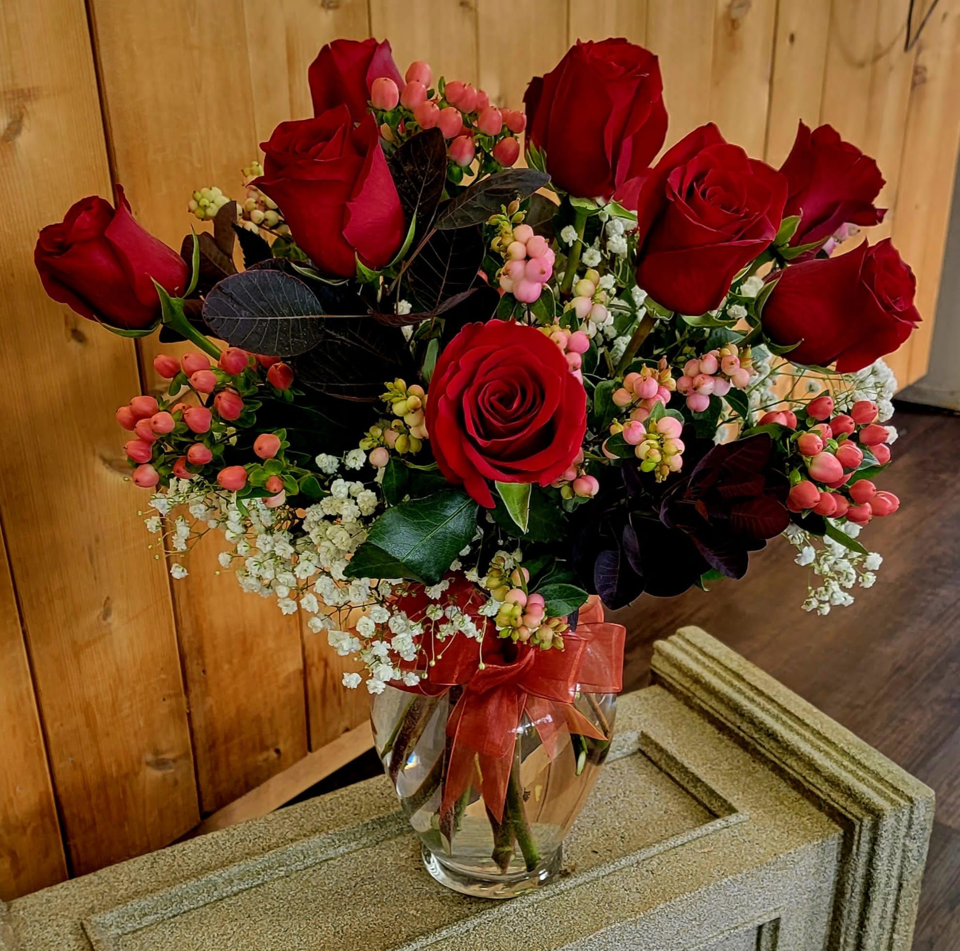 Dozen of Red Roses with Fillers