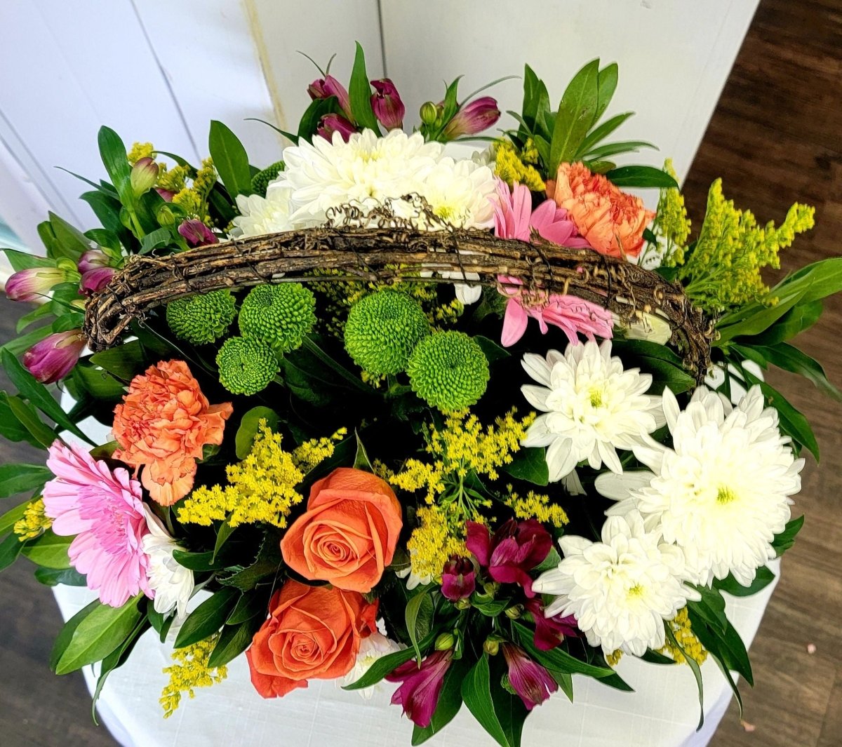Cheerful Wish Basket - Rosebay Florist