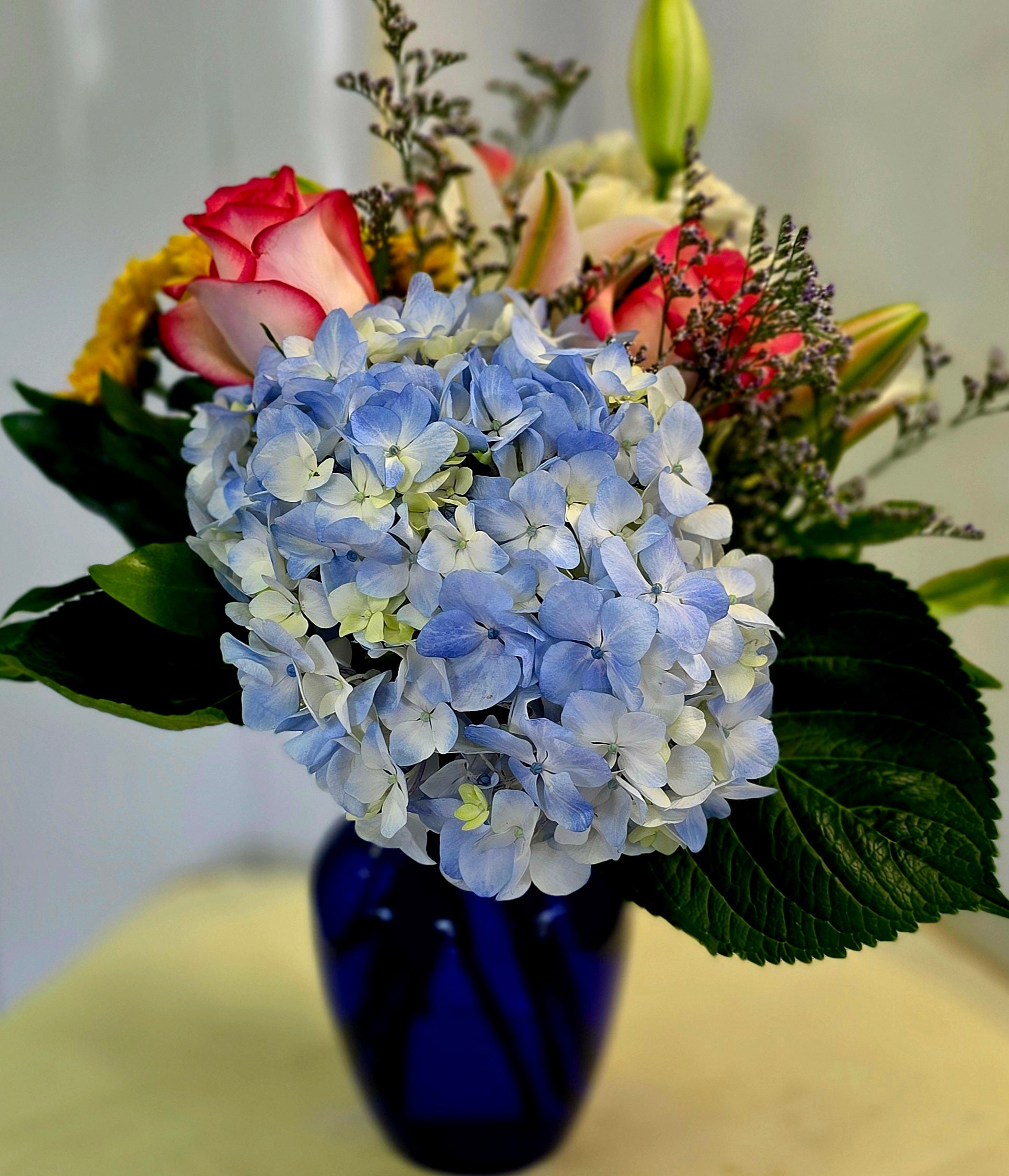 Cheerful blue
