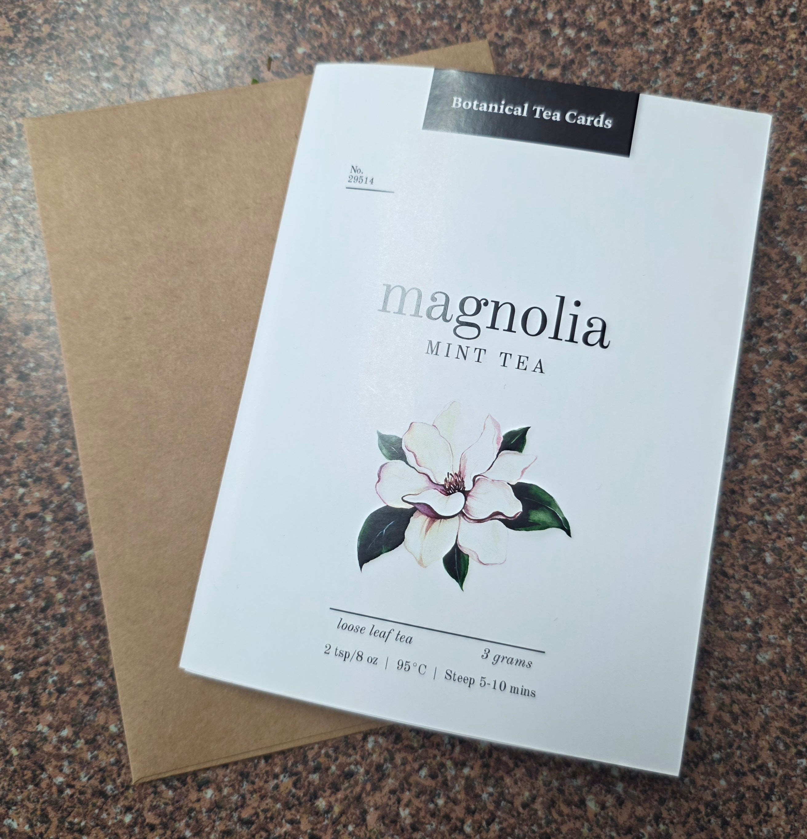 Card + Envelope - Botanical Tea Cards