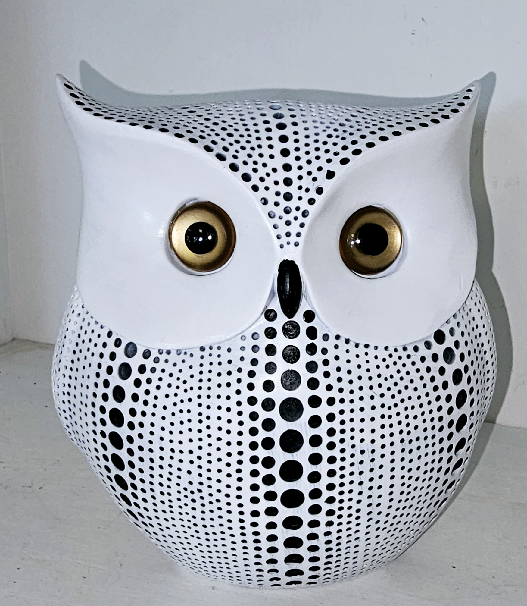 Dotted black and white Owl