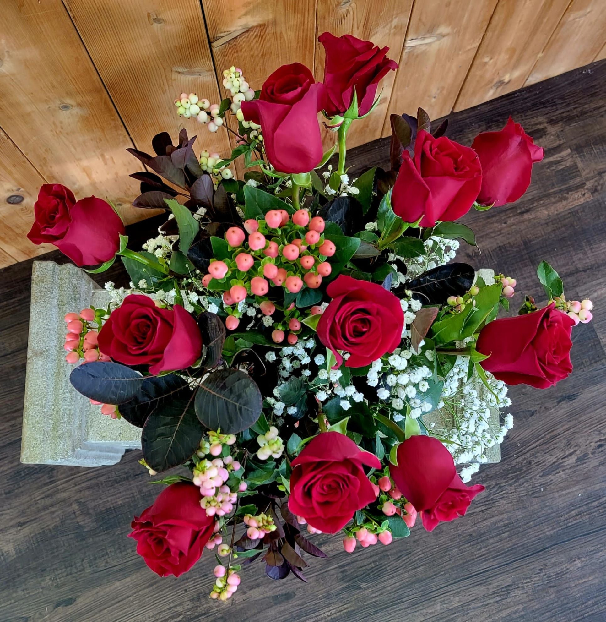 Dozen of Red Roses with Fillers